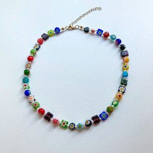 INDIE VINTAGE GLASS BEAD NECKLACE